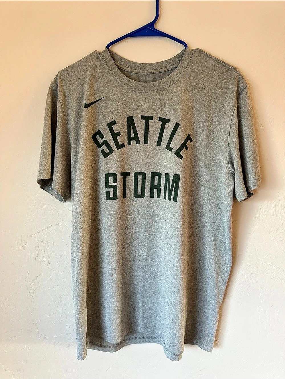 Nike Seattle Storm Logo Nike WNBA T-Shirt WNBA T-Shirt Gray & Green Large